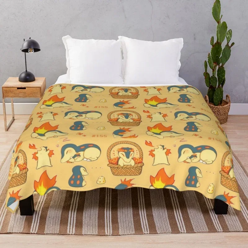 

Cyndaquils Thick blanket Fce All Season Soft Throw Blanket for Bed Sofa