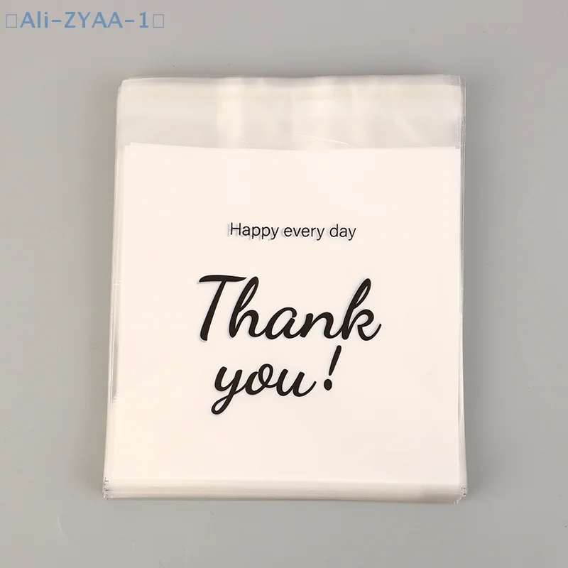 【ZYAA-1】100 قطعة شفافة شكرًا لك حقيبة ذاتية اللصق أكياس بلاستيكية لحلقات القرط وقلادة عرض السفر أكياس التعبئة والتغليف #5