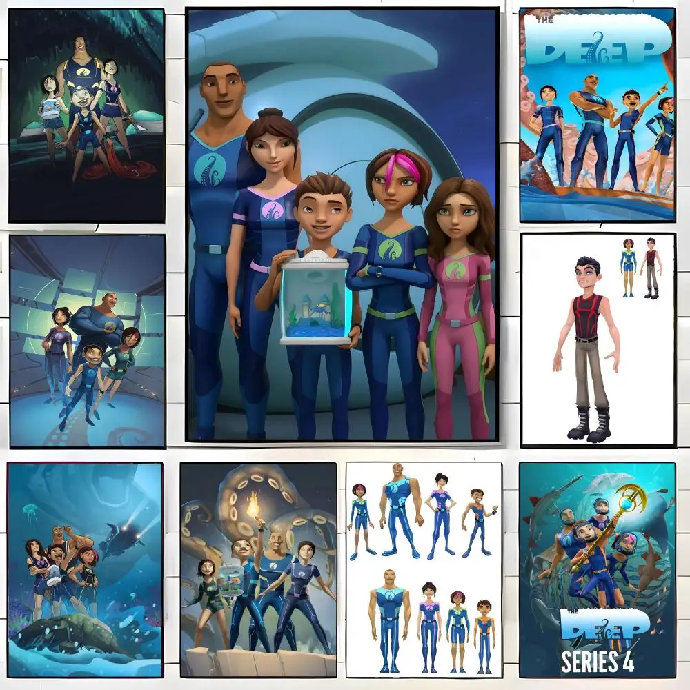 Kids Animation T-The Deep Poster  Self-adhesive Art Waterproof Paper Sticker Coffee House Bar Room Wall Decor