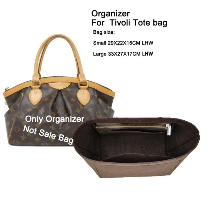 Light Felt Bag Insert Organizer Fit For Tivoli Vintage Dumpling Bag Inner Purse Liner Bag In Bag Support Shaper
