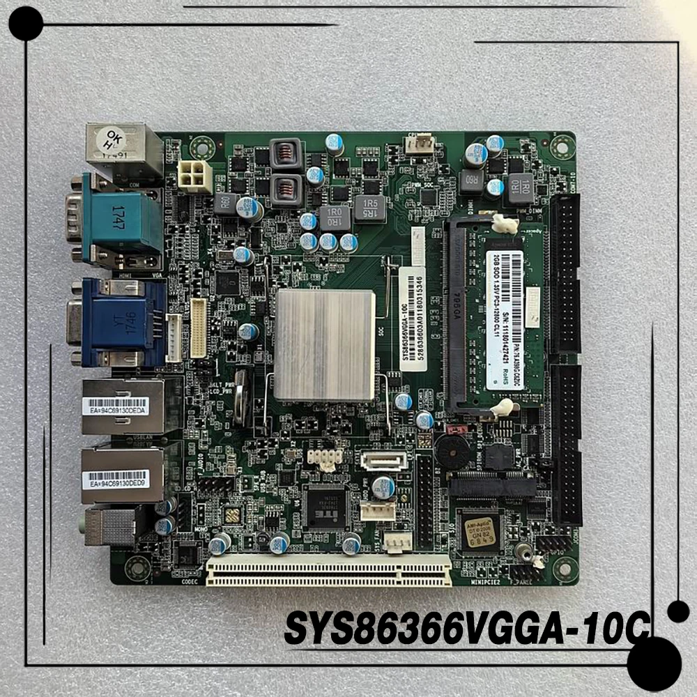 

SYS86366VGGA-10C Промышленная материнская плата Четырехъядерный процессор J1900 SYS86366VGGA