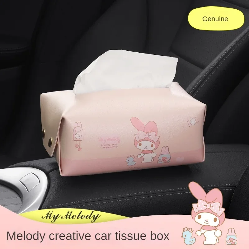 

Car Tissue Case Leather Cute Paper Case Car Armrest Rear Seat Headrest Hanging Tissue Case Car Decoration Interior Accessori