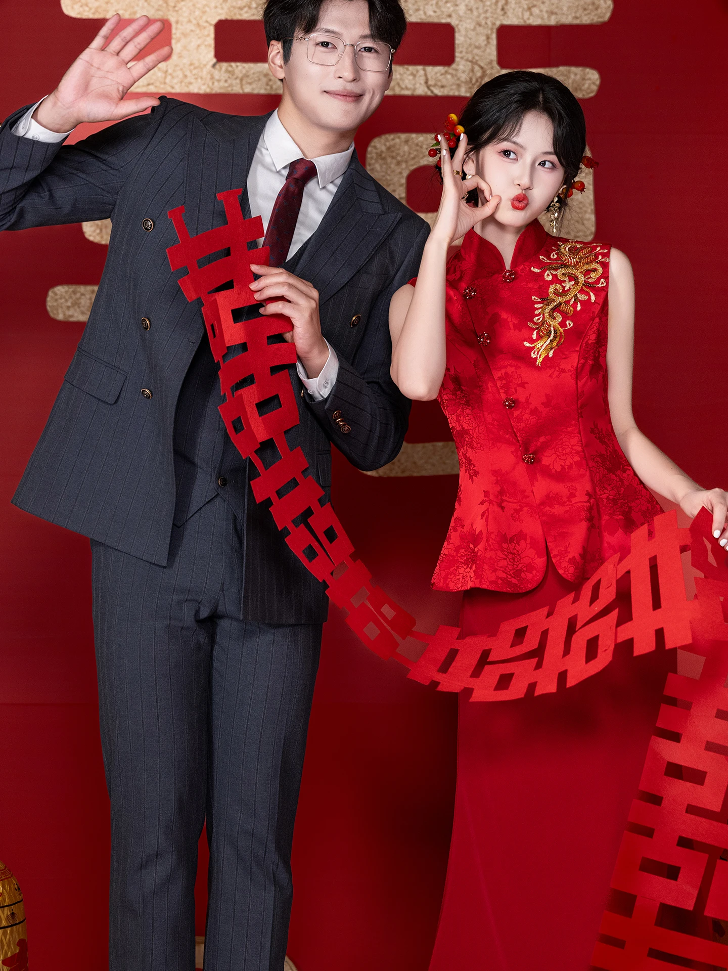 

Red Chinese Sle Wedding Dr Svel New Bride Suit Morning Robe Marriage Return High Sense Set Zipper Sle Polyester ...