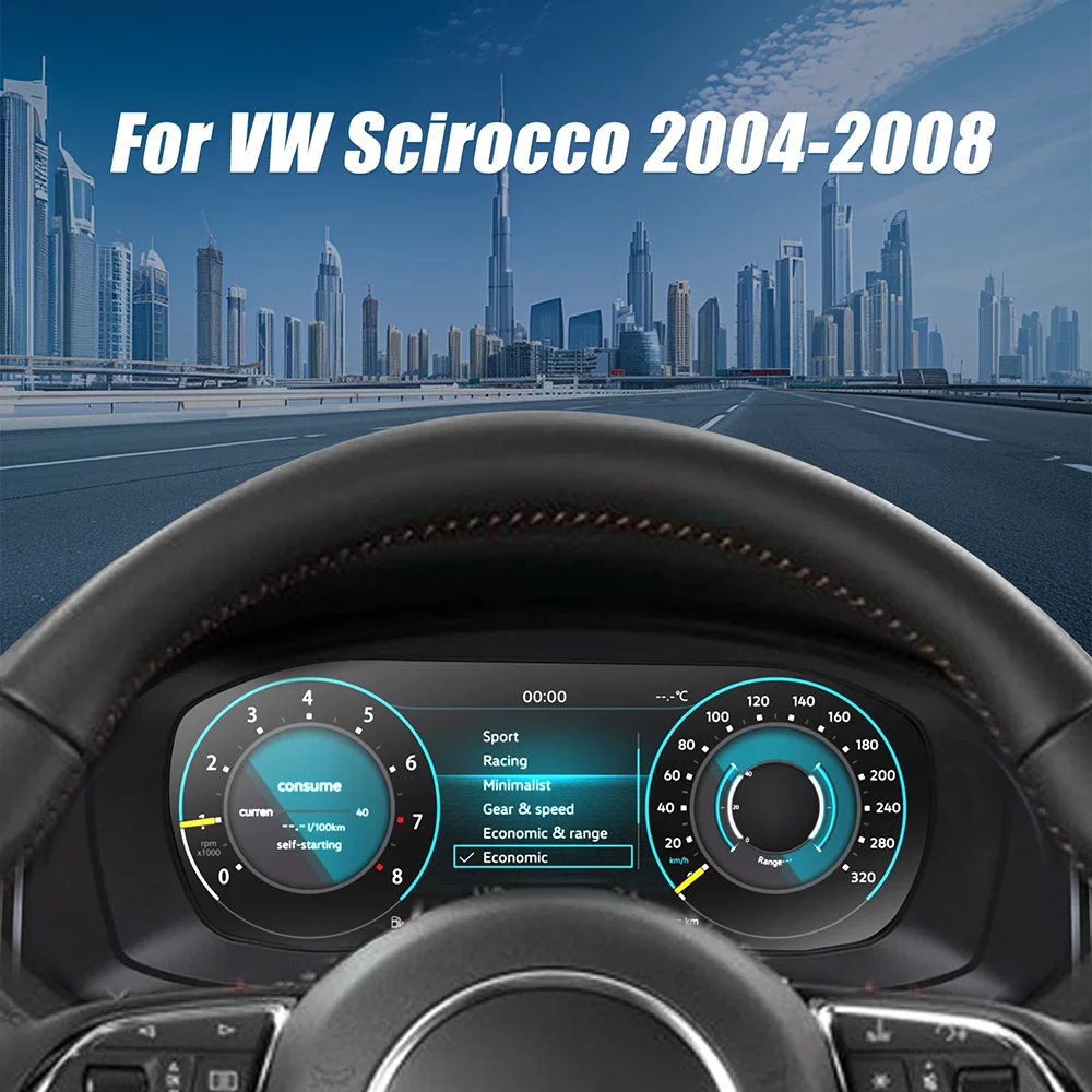 Digital Instrument Cluster for VW Scirocco 2004-2008 Linux Virtual SpeedOmeter
