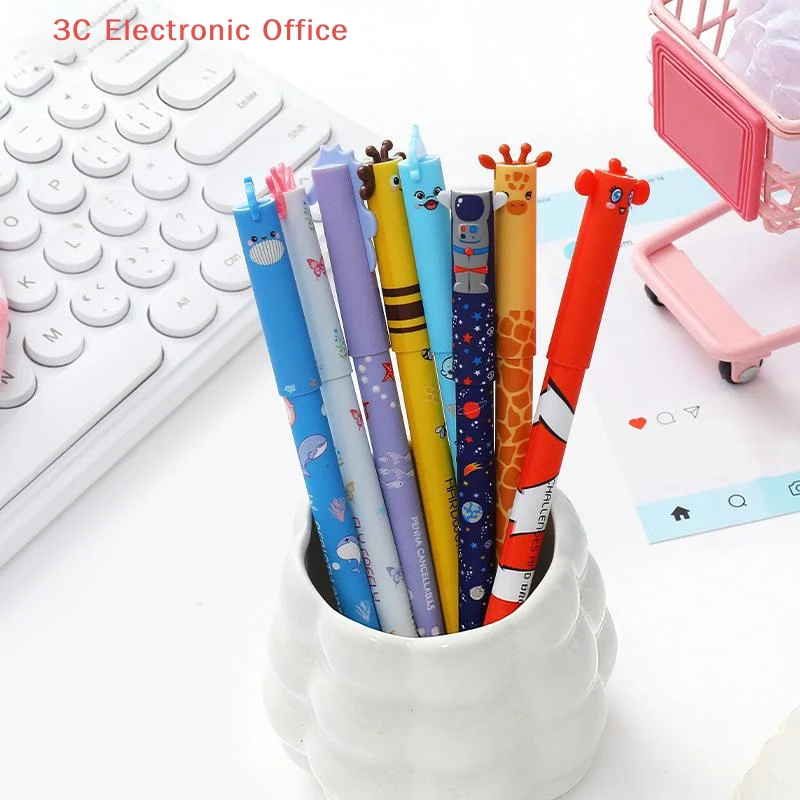 

8Pcs Office Supplies Animal-Shaped Erasable Pens For Journaling Writing Gel Pen Birthday Christmas Gifts