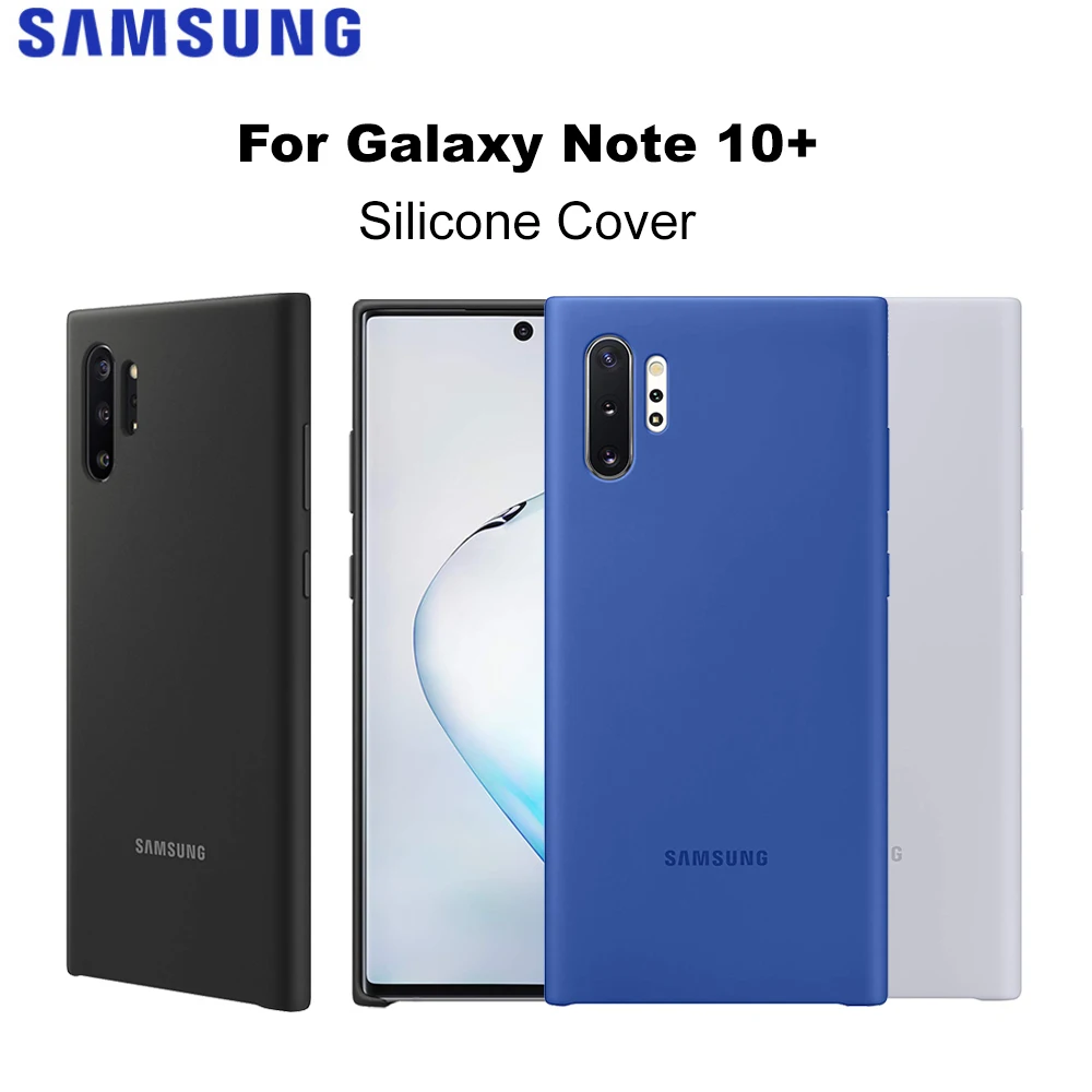 Original For Samsung Silicone Cover EF-PN975 for Galaxy Note 10+ Note 10 Plus Soft Back Shockproof  Silicone Cover