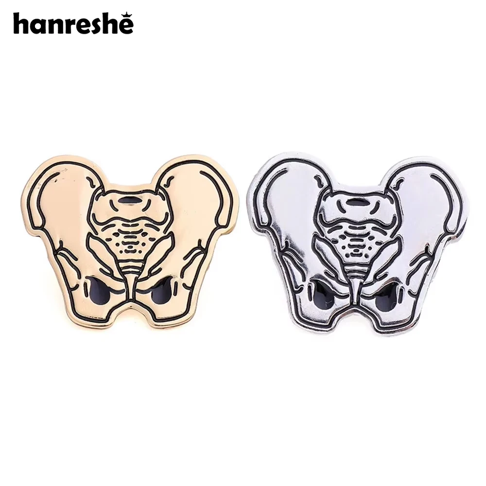 

Hanreshe Pelvis Bone Brooch Pin Medical Enamel Lapel Bandana Badge Decoration Jewelry Accessories Medicine Doctor Nurse Gifts