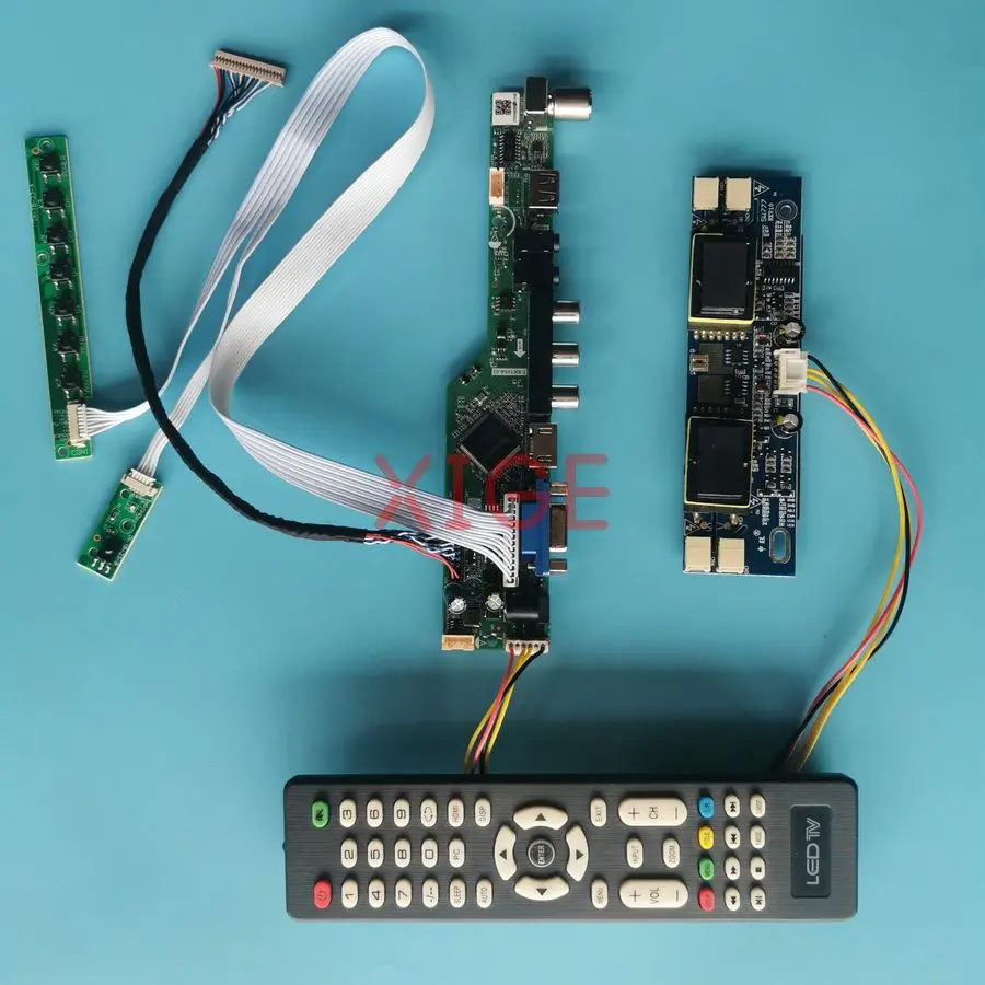 

For HT15X15 HT15X13 T150XG01 TM150XG Matrix Controller Drive Board Kit DIY LVDS 20-Pins HDMI+VGA+AV+USB 1024x768 4-CCFL 1024*768