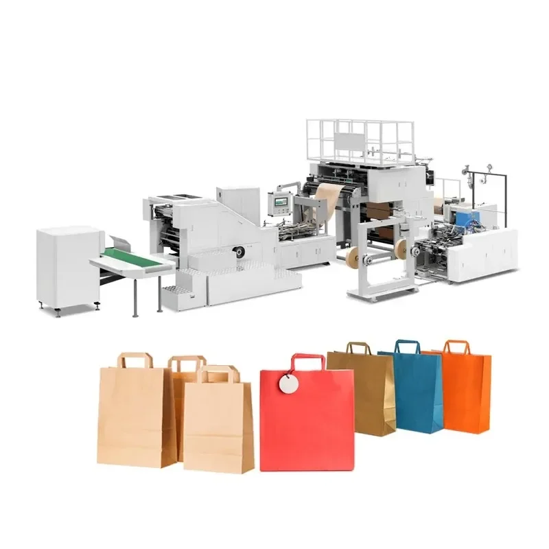 High Speed Printing Making Machine Machinery Semi Automic Bread Paper Bag Making Machine Industry Equipment Paper Bag for Sale