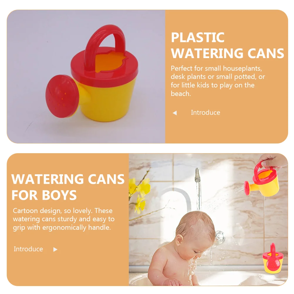 4 Stück Spielzeug Strand Kinder Gießkannen kleiner Kunststoff für Garten Kinder Dusche Jungen