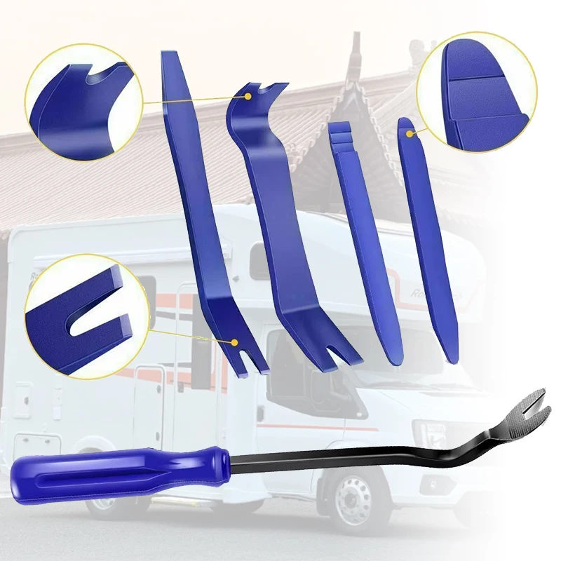 

5pcs Plastic Auto Audio Dismantle Tools Kit Car Radio Door Clip Panel Trim Dash Audio Removal Installer Pry Kits Repair Tools