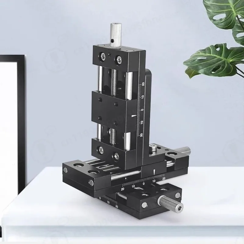 Manual X-axis Precision Linear Sliding Table, Micro Translation Stage 35/65/95mm Adjustable Stroke for Lab Fine Tuning