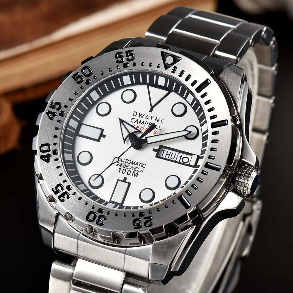 

44mm watch Men's Stainless Steel watch NH36 watch Sapphire Glass Waterproof watches automatic mechanical watch