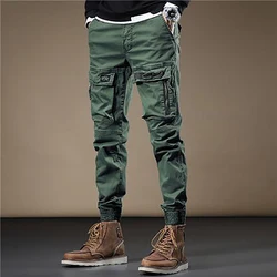 New arrive men’s light luxury cargo pants,multi-pockets harem pants,outdoors sports tactical pants,slim-fit casual jeans pants;