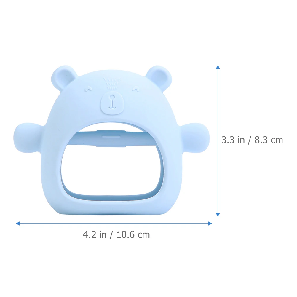 

Silicone Baby Teether Toys Teething Mittens for Newborn Infants Kids Blue Durable Safe Gum Stimulation Teeth Growth Infant Care