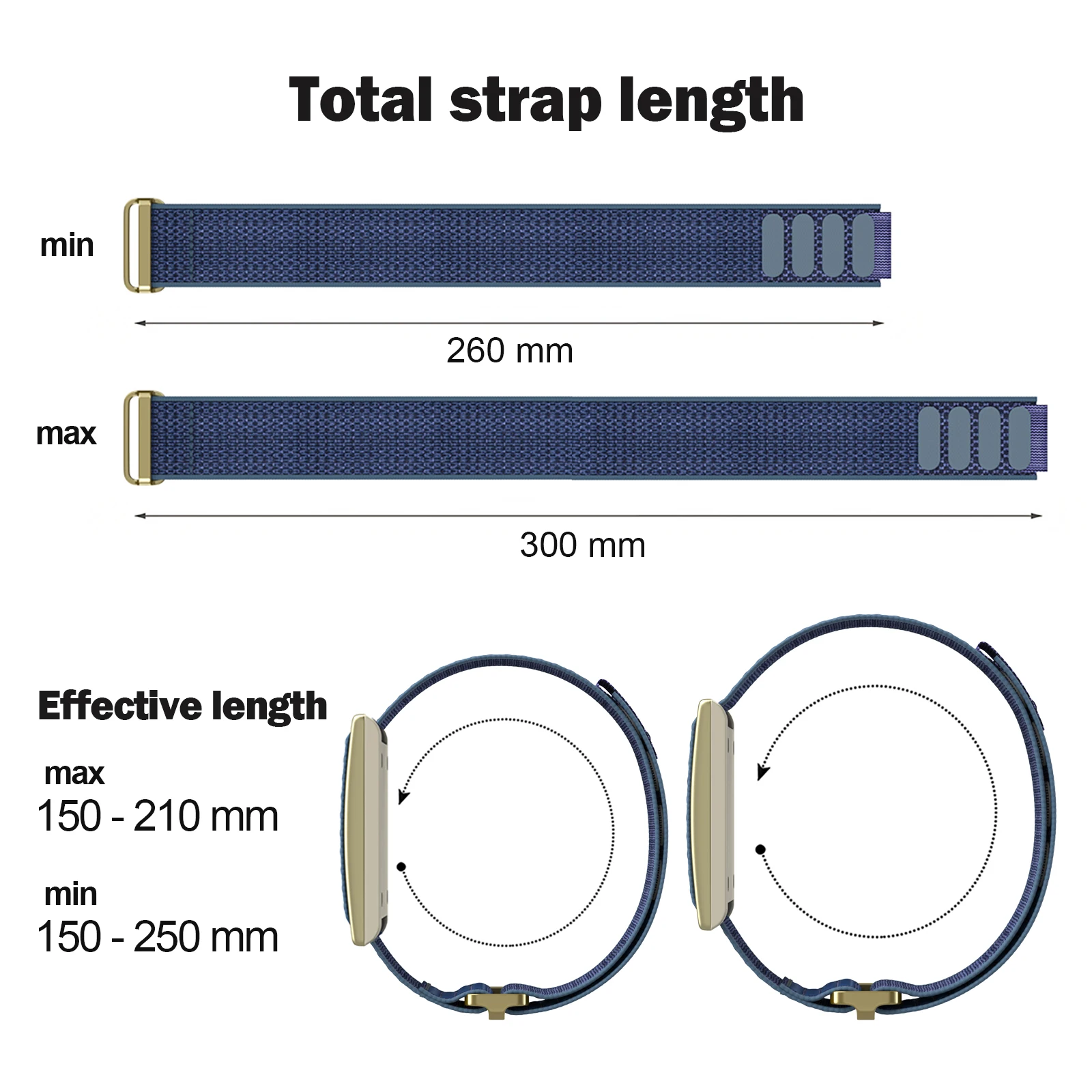 Nylon Sport Band Adjustable Loop Design Fitness Tracker Strap Breathable Replacement Wristband for Polar Loop for Men Women