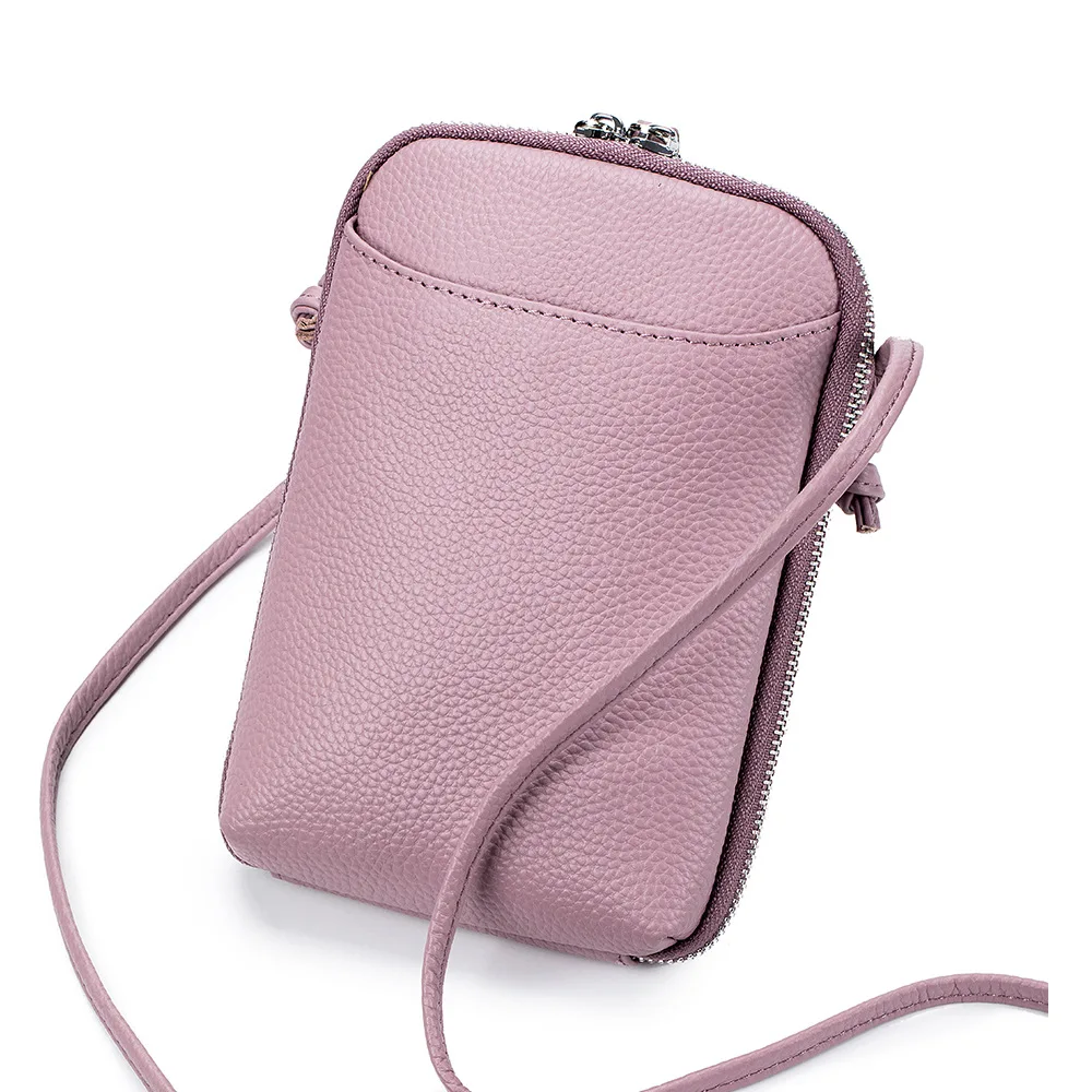 Woman Cellphone Bag Brand Shoulder Bag 2022 New Women\'s Travel Crossbody Bags Genuine Leather Mini Shopping Messenger Bag Female