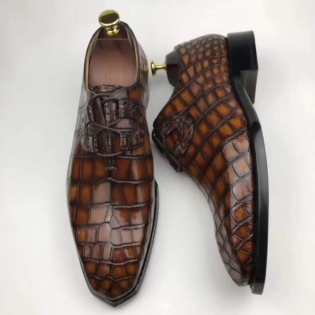 chue new arrival men dress shoes men fromal men crocodile leather  crocodile