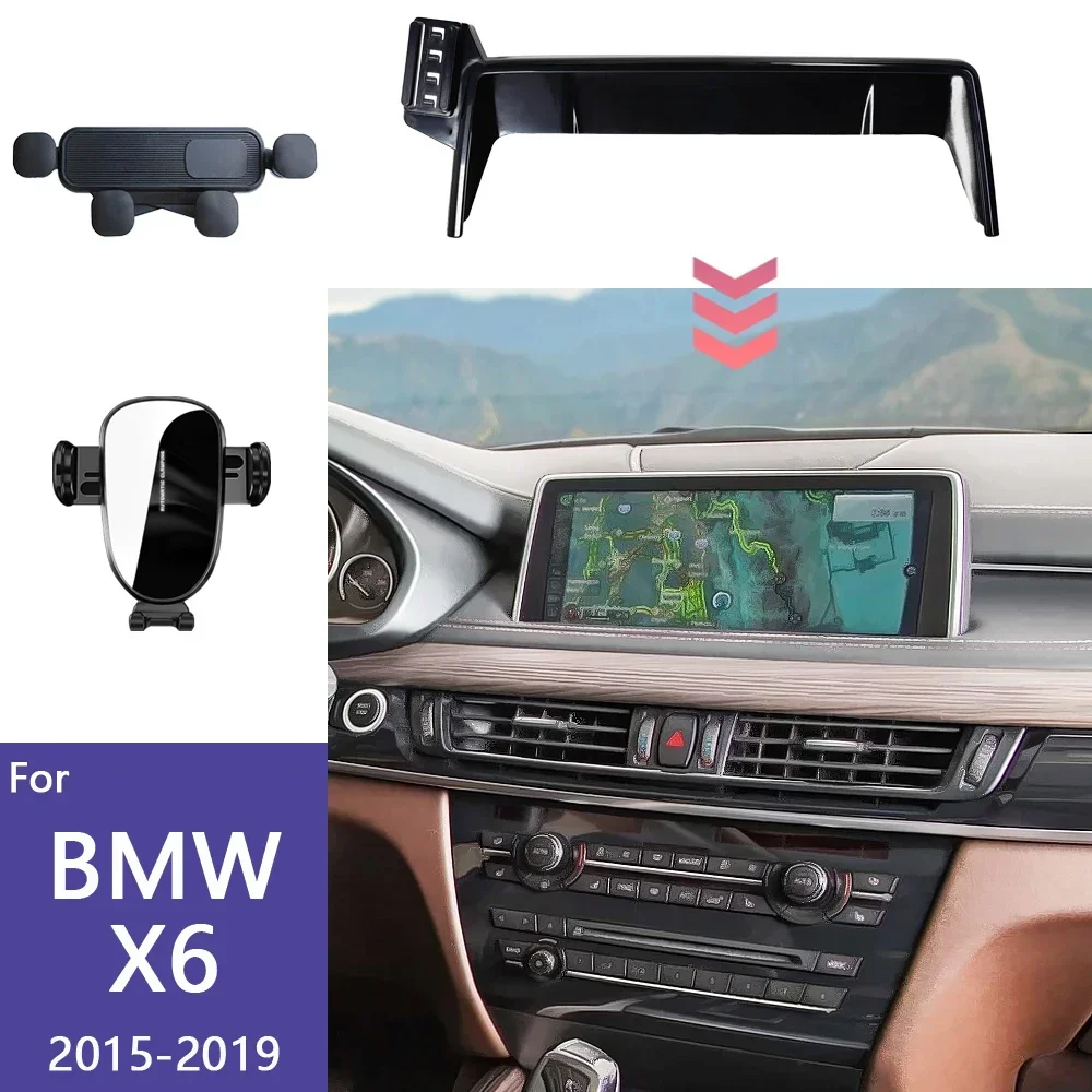 

Phone Holder Car For BMW X6 F16 2015 2016 2017 2018 2019 Screen Panel Fixed Base Wireless Charging Support Gravity Phone Mount