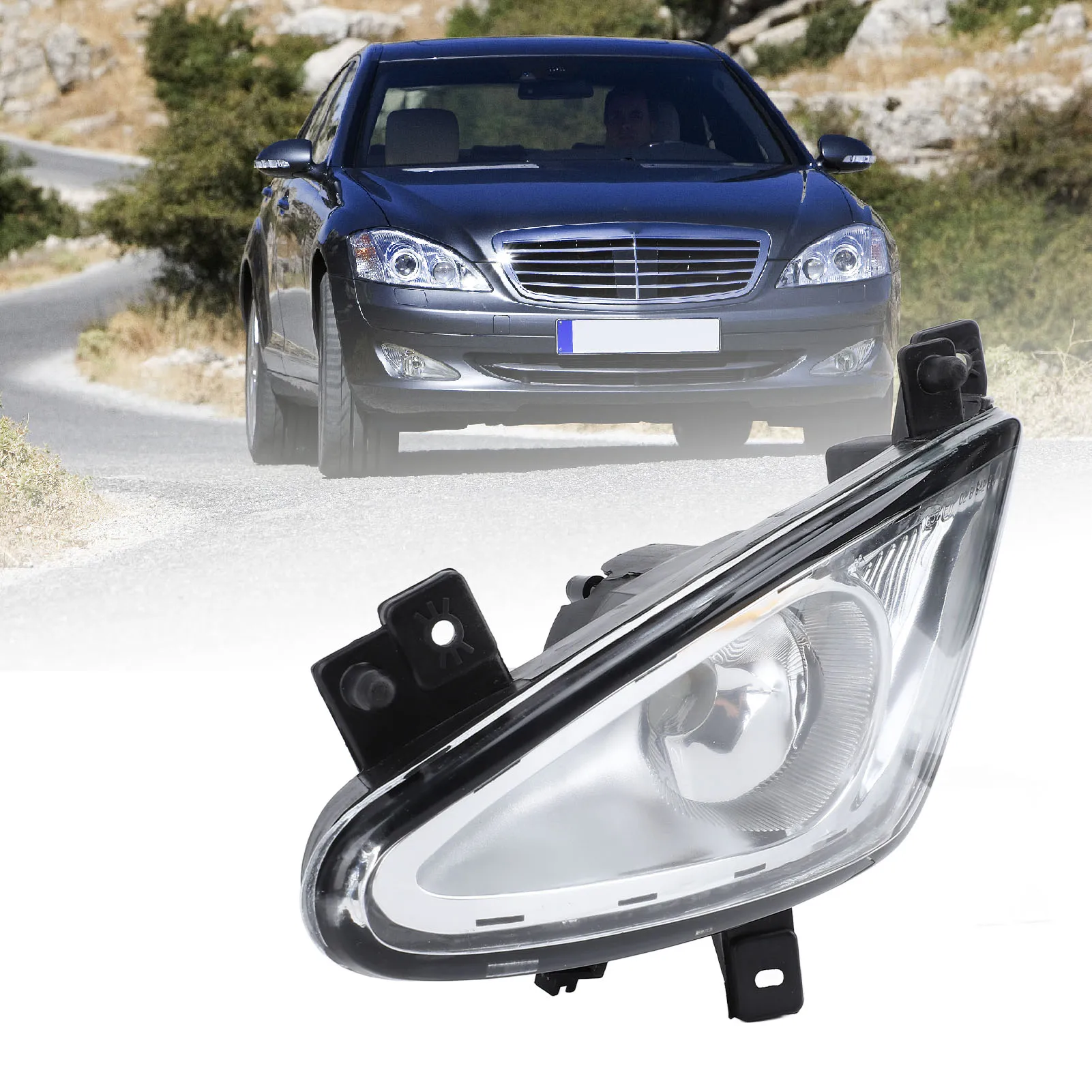 Front Fog Light Housing Shockproof Scratch Resistant Stylish Cool Car Front Bumper Fog Lamp Cover For S-Class W221 2006 To 2009