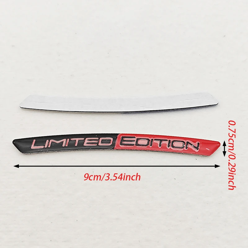 4 Uds. Logotipo de aluminio edición limitada emblema pegatinas para cubo de rueda de coche llanta de neumático tiras decorativas accesorios universales Exterior de coche