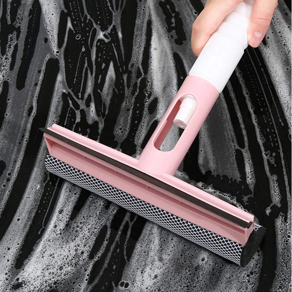 

Multi-function Spray Glass Scraper Household Cleaning Brush Bathroom Window Wiper Car Glasses Cleaner 3 in1 Brush Cleaner
