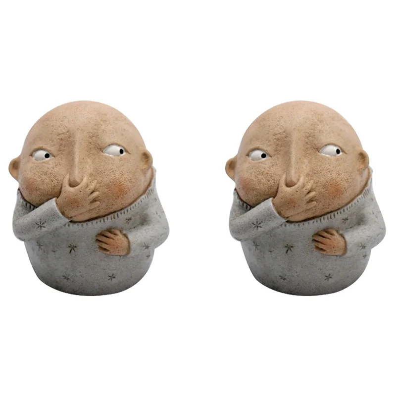 

AA76-2X Boy Holding Nose Bathroom Statue, Funny Boys Bathroom Decor Bathroom Shelf Sitters