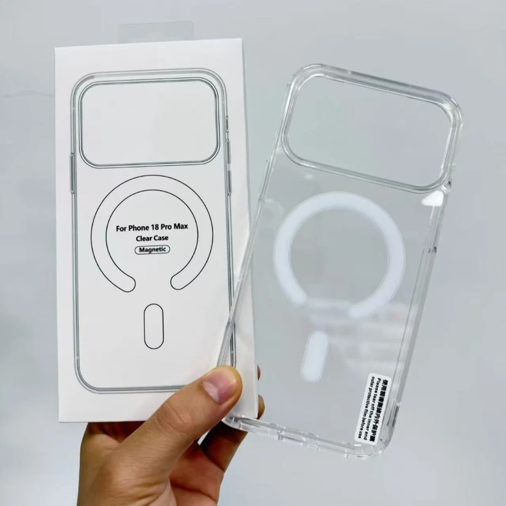 Original Transparente Magnetische Handyhülle für Magsafe für iPhone 18 Pro Max 17Pro 16 15 14 13 12 11 Klare Kabellose Ladehülle – Detail 1