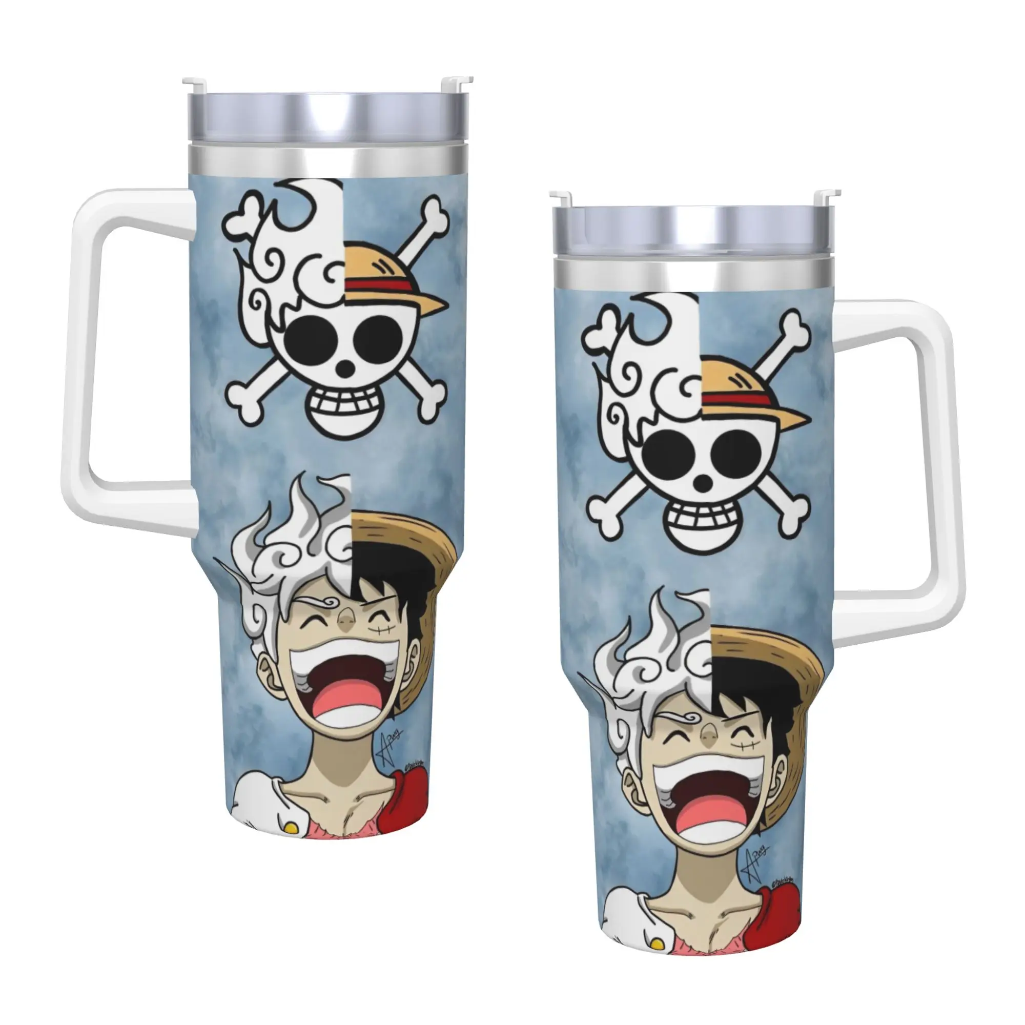 Stainless Steel Tumbler Ones Japanese Anime P-Pieces Coffee Mug  Portable Hot Drinks Mugs Cup Travel Custom Water Bottle