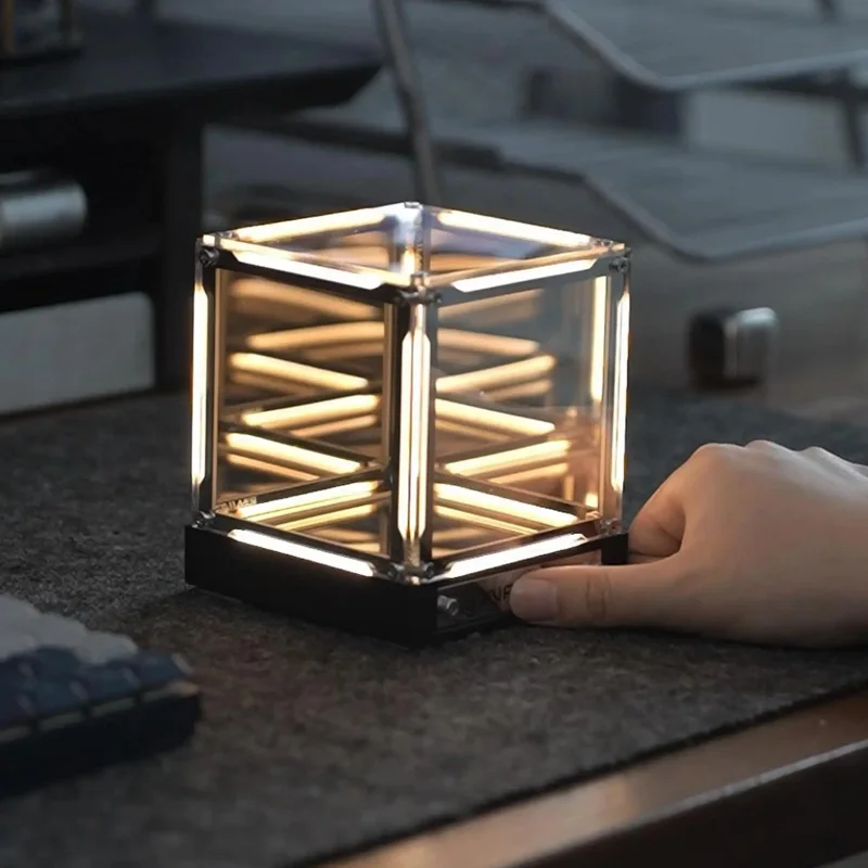 Four-Dimensional Space Hypercube Creative Night Light Video Gaming Desktop Tech Ambient Lighting Gaming Accessories