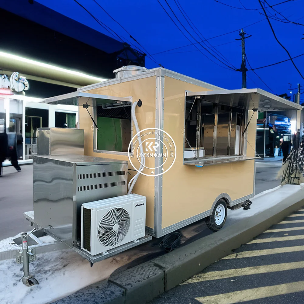 Australia Fast Food Trailer Mobile Ice Cream Cart Fully Equipped Food Truck Trailer Concession Mobile Kitchen Hot Dog Cart