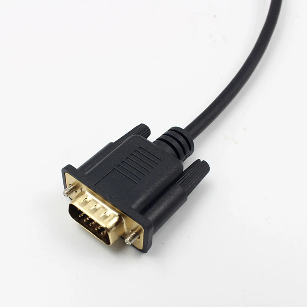 

to VGA Conversion Line Black Copper Core Cable Adapter Monitor DisplayPort Video Streaming High-Definition Practical
