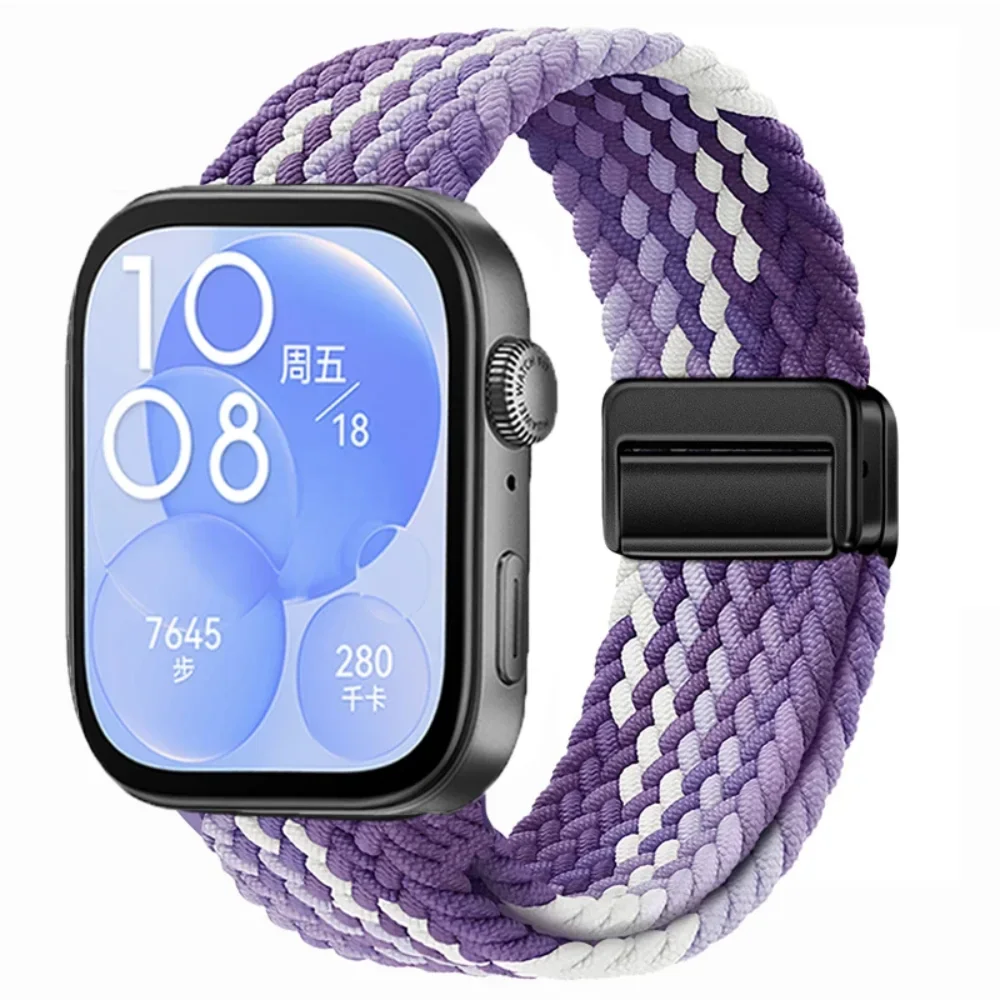 Дышащий нейлоновый плетеный ремешок для часов Huawei Fit 4/4pro, удобный магнитный браслет для часов Huawei Watch Fit 4 3, браслет