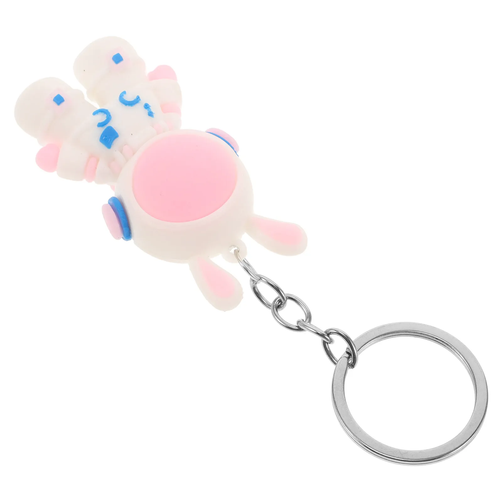 Exquisite Rabbit Keychain Space Bunny Design Cartoon Rabbit Key Pendant Decorative Hanging Ornament for Car Interior Accessories