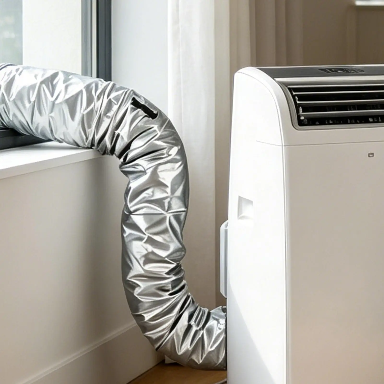 AC Hose Insulation Sleeve Heat Resistant Protector Wrap for Living Room Bedroom Home Hotel Apartment Attic Garage Easy Install