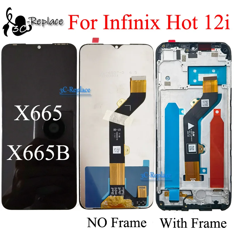 تقرير ونصيحة حول شاشة LCD 6.6 بوصة لـ Infinix Hot 12i X665 X665B (نموذج X655E)