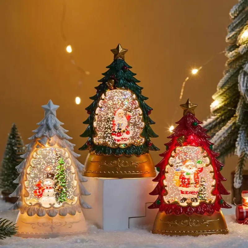 

Christmas Tree Lighting Wind Lamp Desktop Decoration Ornaments Santa Claus Snowman Festive Atmosphere Decoration Gift Giving