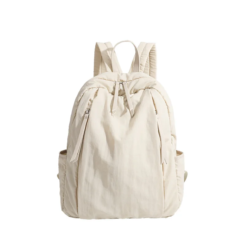 Mochila de estilo Preppy para mujer, morral ligero de nailon para estudiantes, mochila artística informal de nicho diario