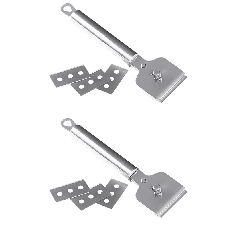 A01F-2 Set  Glass Oven Stove Burner Cleaner Cleaning Scraper Scraper Suitable For Induction,