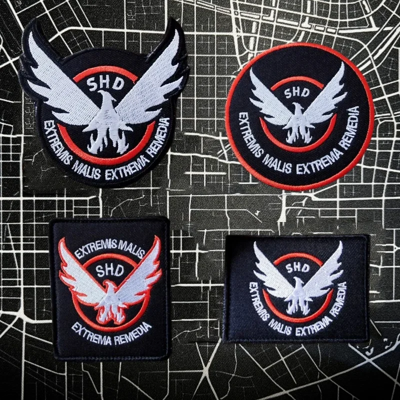 The Division SHD Embroidered Patches for Clothing Game Badges Tactical Military Army Armband Wings Hook&Loop Backpack Sticker