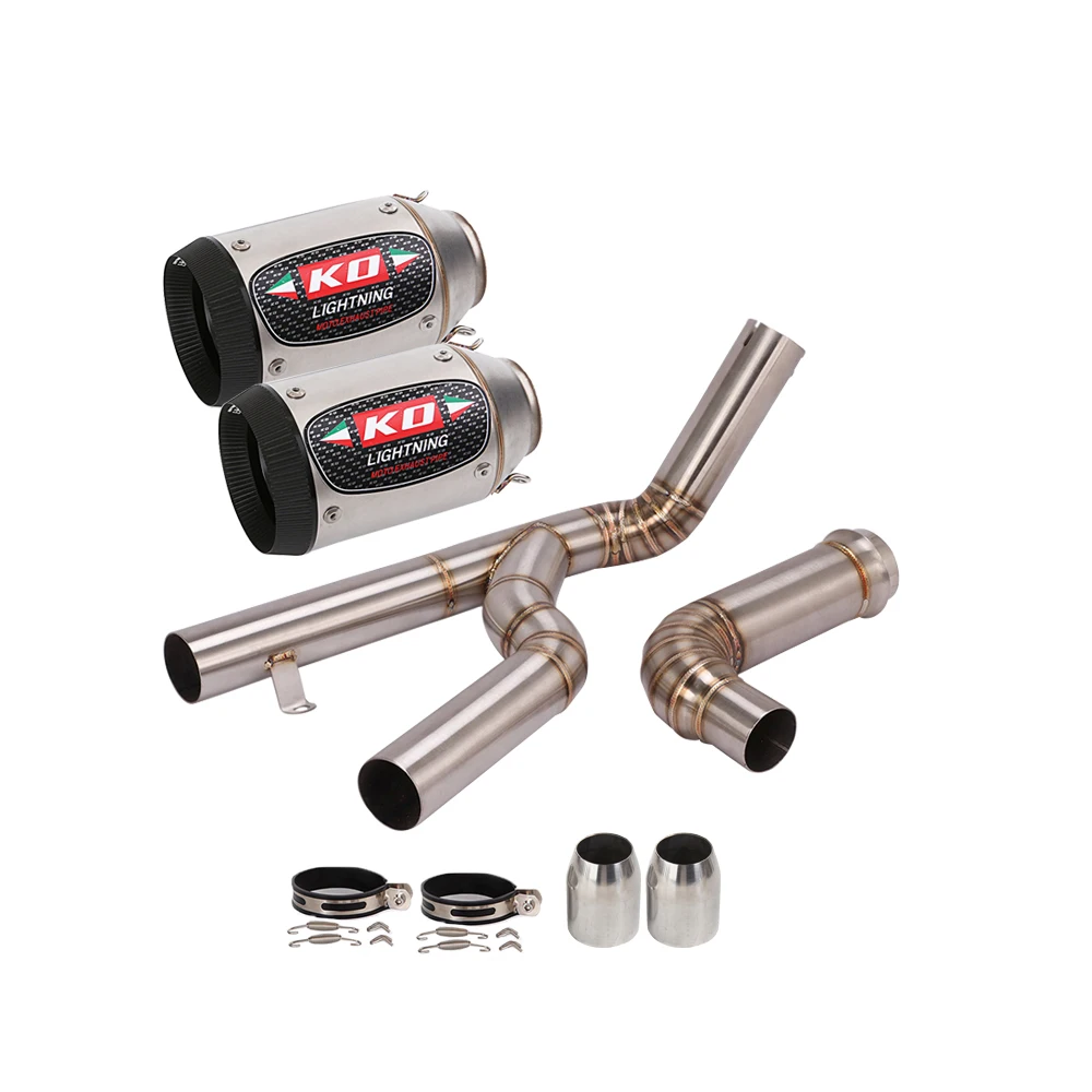 Full System Motorcycle Exhaust Tips Muffler Stainless Steel Middle Link Piep Modified For 1290 Super Duke R 2014-2016