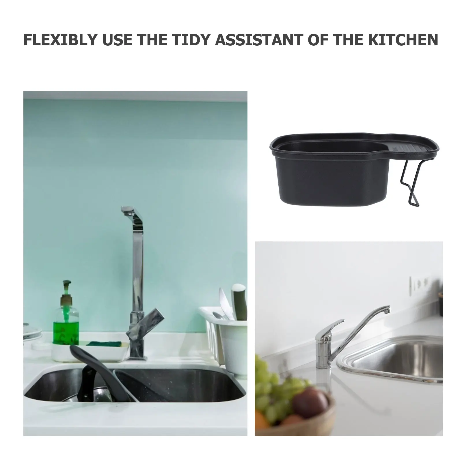 

Stainless Steel Sink Draining Rack Mesh Basket Kitchen Holder 304 Grade Rust Resistant Design Fast Drainage