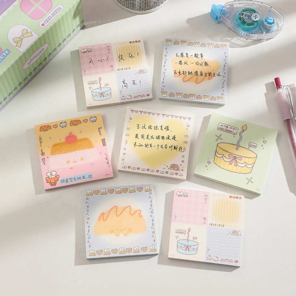 100/250 Sheets Square Cake Style Memo Note Pads Paper To Do List Journal Paperlaria DIY Material School Stationery