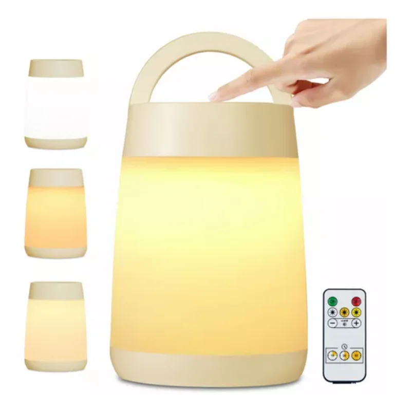 Room with night light, touch controlled light, 3-color velvet light, and desk lamp