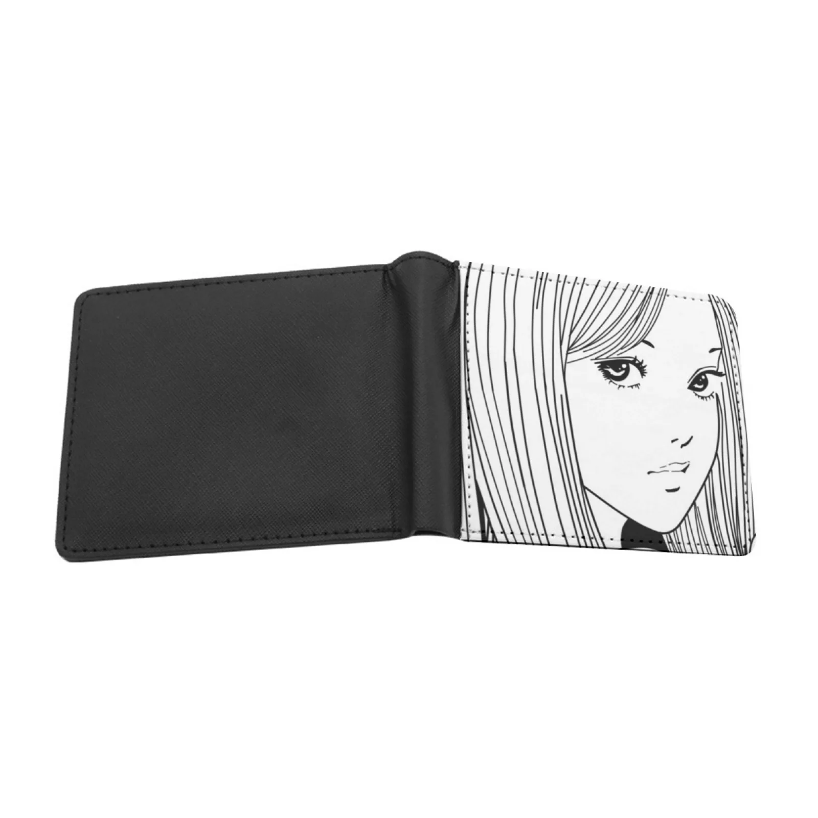 Uzumaki Personalized Men's Leather Wallet Card Money Bag Pu Leather Wallet Uzumaki Ito Junji Manga Anime Gyo The Dissolving