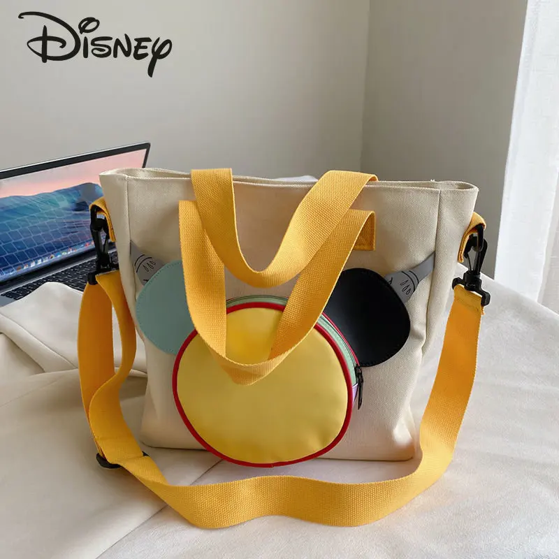 Disney Mickey nowa damska torebka Crossbody Fashion Cartoon o dużej pojemności torba studencka lekka, wszechstronna codzienna torba na ramię
