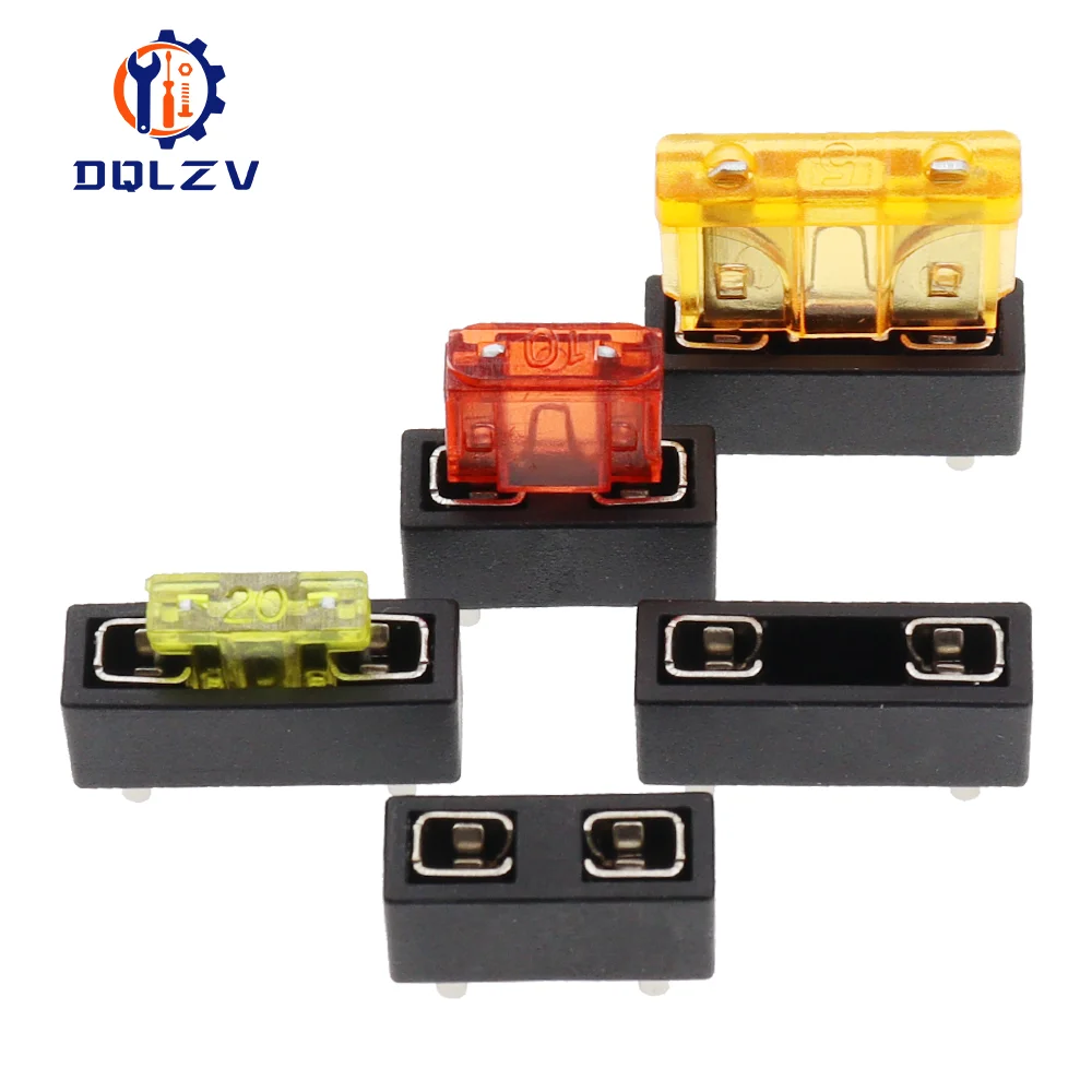 5PCS Universal Car Fuse Holder PCB Panel Mount Insurance Blocks Safety Terminals 10A Micro Mini Small Medium