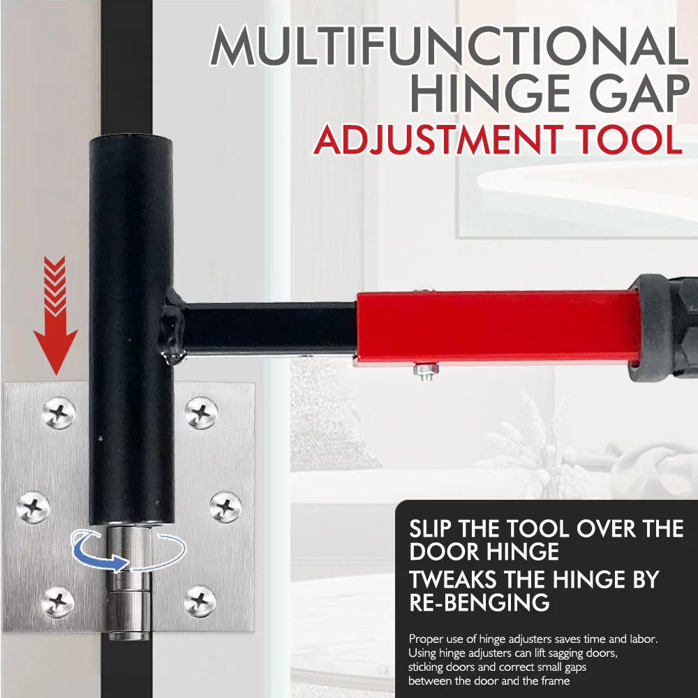 Door Hinge Wrench Kit Door Hinge Adjustment Tool 14/19/21/25mm Precision Tool Set with Replacement Hinge Wrench Heads