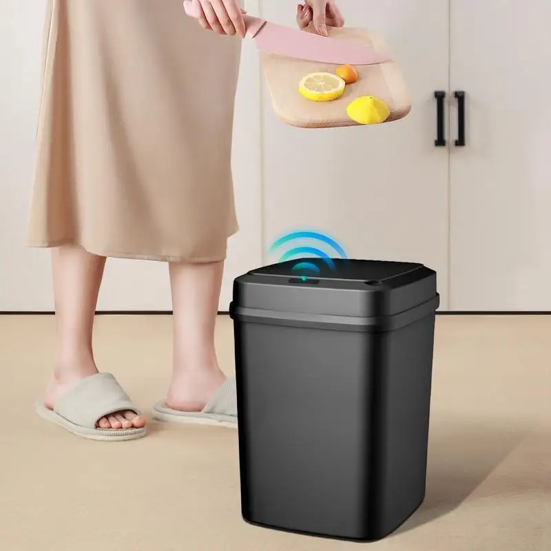 Touchless Trash Can Trash Bin Touchless Garbage Can Electric Trash Can With Lid Garbage Bin Kitchen Trashcan Smart Wastebasket