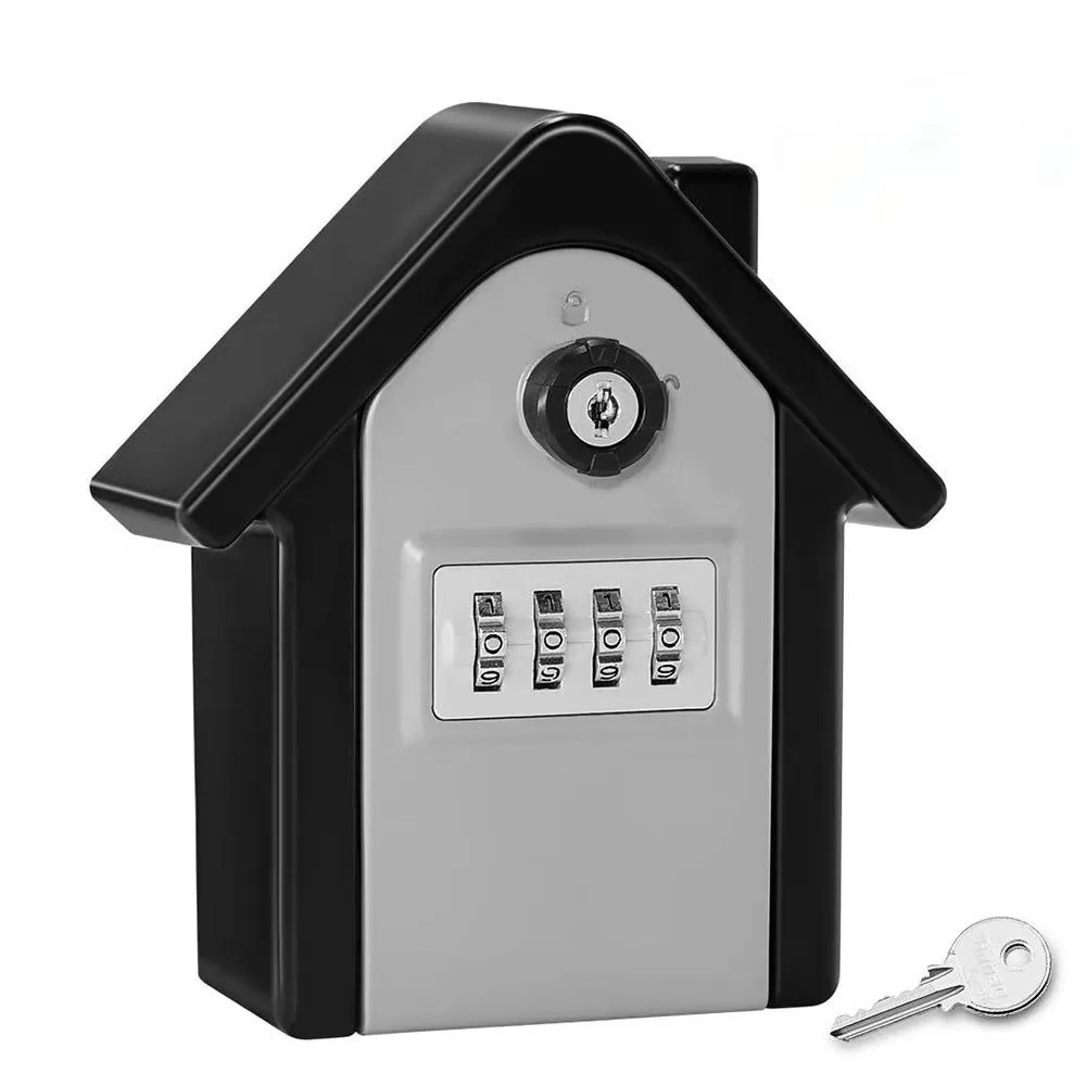 Resettable Combination Key Lock Box Weatherproof Waterproof Combination Lockbox Large Capacity Anti-double Opening
